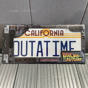 gumo代购back to the future回到未来正版周边outatime车牌挂饰
