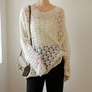 钩花镂空毛衣