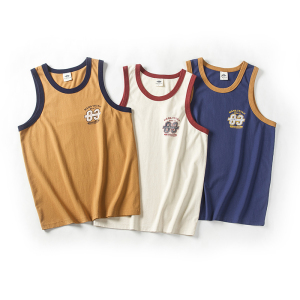 83号球衣2022夏季美式运动休闲无袖t恤男纯棉宽松潮流印花汗背心