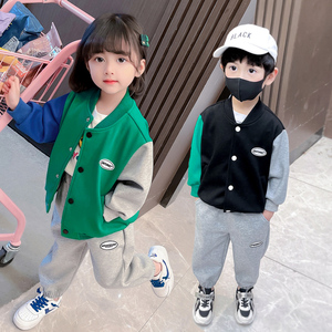 兄妹装卡通长袖男女儿童运动套装龙凤双胞胎宝宝春秋装棒球服外套