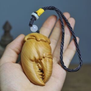 天然崖柏木雕手把件手里有钳男士随身把玩件车内挂饰家居饰品实木