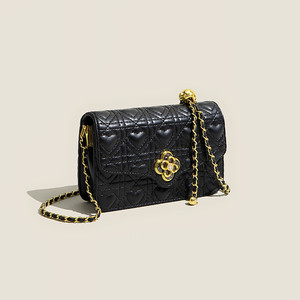 菲伯丽尔新款包包时来运转小方包质感梅花锁扣单肩包小众流行斜挎