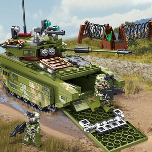 森宝积木中国05式两栖突击步兵战车军事主战坦克特种兵装甲车拼装