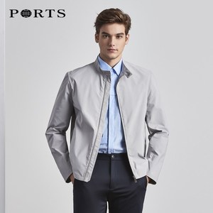 ports宝姿男装年商务休闲立领修身长袖夹克外套ML8J024KWQ020