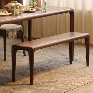 北美黑胡桃木长凳餐桌凳子长板凳实木换鞋凳长条凳餐凳餐椅床尾凳