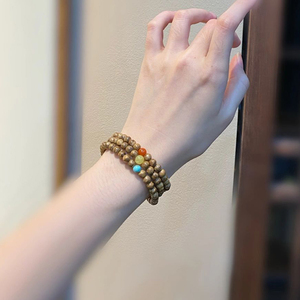 天然达拉干老料高油沉水级沉香小手串檀木女生礼物红绿灯手链米珠