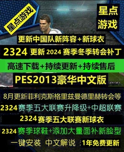 实况足球pes2013 PC一键安装中文2324赛季欧冠英超德甲中超下载