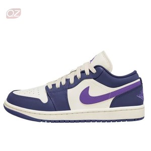 Air Jordan 1 Low AJ1 低帮女子休闲板鞋 帆白紫 紫色 DC0774-502
