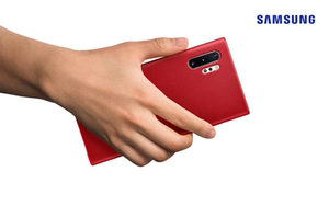 韩国三星 Galaxy 正品10 5G10+5G手机壳真皮后盖式保护套简约