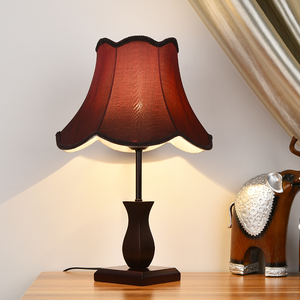 现代中式新古典美式简约台灯卧室床头灯创意婚庆调光暖光木质台灯