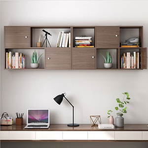 墙上书架置物架实木书柜客厅墙面收纳装饰壁柜壁挂式卧室隔板吊柜