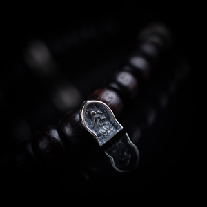 s925藏式纯银空行母小擦擦佛珠手串卡子西藏特色民族风男女款diy