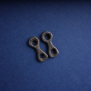 藏式老天铁手工制作佛珠手串卡子计数器挂环古朴经典百搭文玩一对