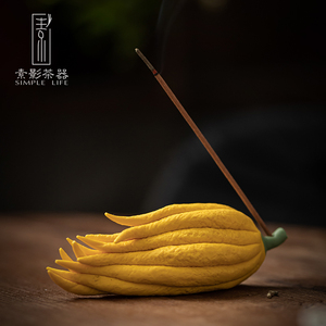 001人付款淘宝紫砂倒流香炉线香禅意佛手香炉 家用室内仿古香薰炉