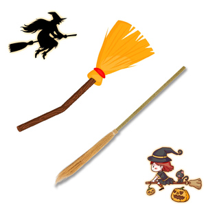 万圣节扫把道具女巫扫把哈利化妆舞会魔法师巫婆飞天魔女魔法扫帚