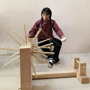 蜡像硅胶像仿真人1比1美女纺线电动机器人景区店门口创意摆件定制