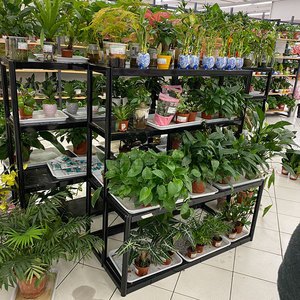 花店展示架商场超市货架盆栽多肉植物多层展架摆地摊商品陈列架