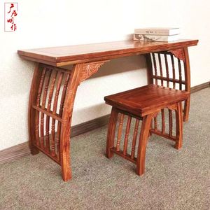 红木琴台花梨木琴桌刺猬紫檀竹节琴台琴凳子书房中式中式古典家具