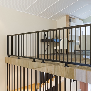 简约现代复式楼梯扶手室内创意铁艺老人护栏儿童栏杆阁楼防护栏