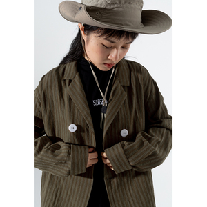 sleepzoo 21aw 日系复古阿美咔叽简约白扣木纹气质长袖衬衫女秋冬