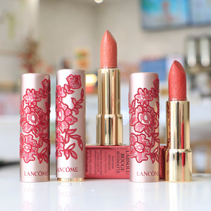 lancome/兰蔻口红套装礼盒新年浮雕蕾丝限定唇膏196#胡萝卜色888