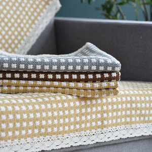 沙发垫北欧简约四季通用沙发巾防滑全棉麻客厅定做灰黄色沙发坐垫
