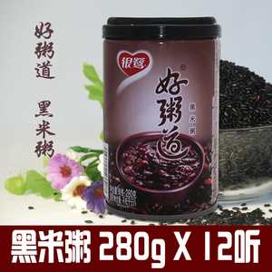 银鹭八宝粥 黑米粥 280g*12罐 整箱 银鹭好粥道 早餐速食粥