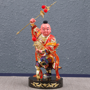 太子神像家居供奉摆件五营中坛元帅神像树脂金吒木吒像12寸0人付款