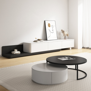 黑白电视柜高柜