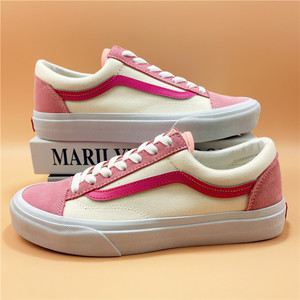 夏季万斯女鞋桃子汽水系列橘子樱花粉蓝白拼色情侣style 36潮板鞋