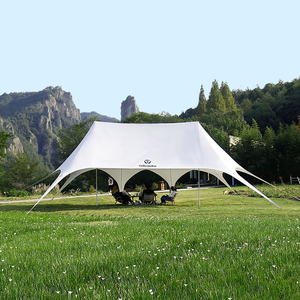 帐篷户外遮阳天幕露营地野餐防晒雨棚防风网红基地多人平顶星星蓬