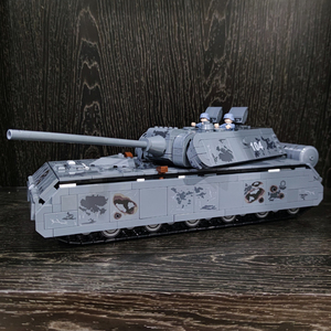 乐高积木成年高难度二战军事系列德国鼠式坦克拼装模型玩具男孩子