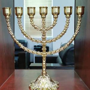 超大七头合金金灯台客厅装饰摆件浪漫居家蜡烛台以色列餐厅烛台