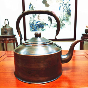 手工铜壶烧水壶家用燃气电磁大容量老式纯铜煮水壶大茶壶加汤壶