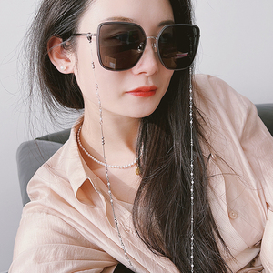 珍珠眼镜链女挂脖饰品复古潮人链条时尚百搭墨镜链子配饰