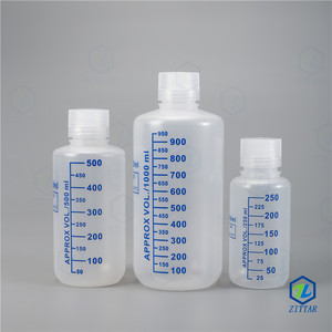 带刻度PP小口塑料瓶蓝刻度塑料试剂瓶高温高压灭菌250/500/1000ml