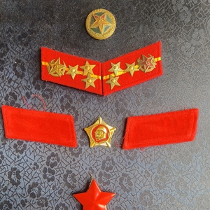 000人付款淘宝65式军套装士兵服腰带红领章红五星帽男女军衣老式六五