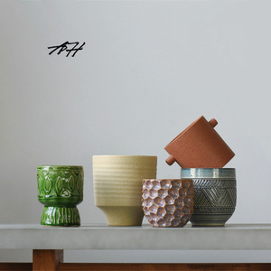 欧式风格 陶瓷花盆 出口北欧现代简约 创意个性设计 室内桌面花器