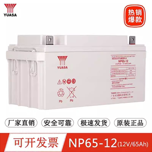 汤浅蓄电池12V65AH直流屏UPS电源NP65-12应急EPS太阳能铅酸蓄电池