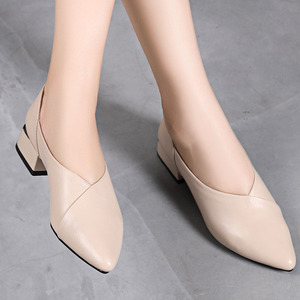 2022新款夏季真皮大码女鞋41一43 单鞋平底百搭一脚蹬软皮小皮鞋