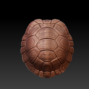 三维立体图圆雕图stl文件龟壳乌龟壳富甲天下雕刻机3d模型