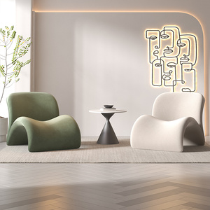创意客厅单椅设计师新款沙发休息区接待异形洽谈桌椅组合美容院