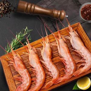 新鲜红虾刺身日料海虾仁剑虾海鲜红头虾活速冻大虾非阿根廷红虾
