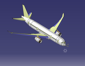 波音787客机飞机模型3d图纸含参数含零件三维几何数模型catia