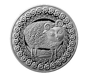 白俄罗斯2009年 十二星座系列 白羊座 1卢布精制 纪念币 全新