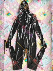 唐山姿美 乳胶衣 男女 防毒面具全包衣 cos  latex 定制