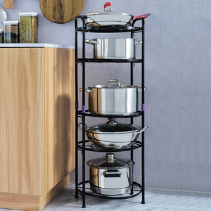 厨房置物架锅架多层落地放锅子架家用多功能转角储物架锅具收纳架