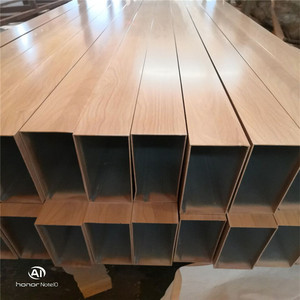 铝合金木纹 铝方管铝方通u型吊顶型材四方管矩形铝管格栅门窗幕墙
