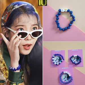 iu李知恩新专辑love poem同款玫瑰手链 演唱会周边手环blueming