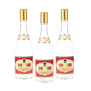 汾酒53度玻汾475ml 三瓶装 黄盖汾酒 清香型国产白酒